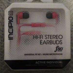 Incipio hi-fi stereo earbuds f80 pink